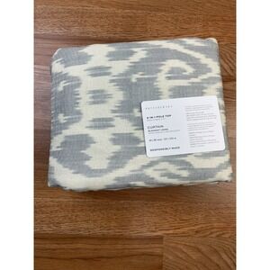 Pottery Barn 2-in-1 Pole Top Curtain Panel w/ Blackout Lining Linen Blend 50x96